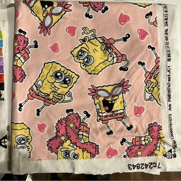 6 pc SpongeBob Poly Jersey knit fabric set - Picture 6 of 10